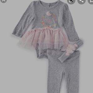 NWT 6M Tutu Onesie and Pants Girly ballet